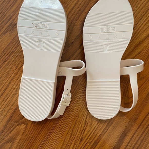 Melissa Thong Sandals Color White Size 6 - Picture 3 of 5